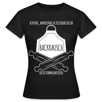 Konditor Cupcakes Bäcker Bäckerei - Frauen T-Shirt - Schwarz - Vorne - AI Model Female 172 dark (172cm)