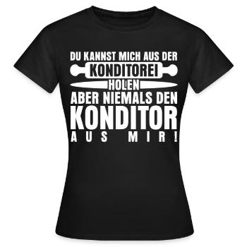 Konditor Backen Konditorei - Frauen T-Shirt - Schwarz - Vorne - AI Model Female 172 dark (172cm)