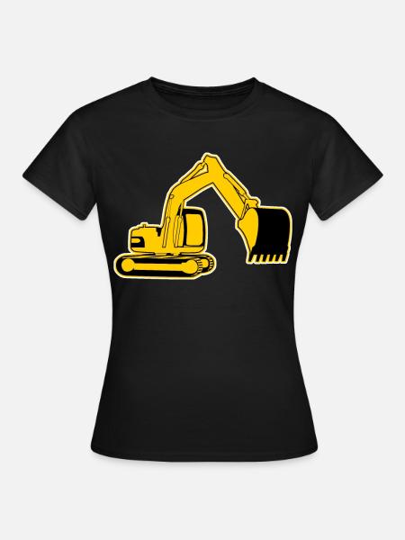 Baggerfahrer Bagger Baustelle Bauleiter - Frauen T-Shirt - Schwarz
