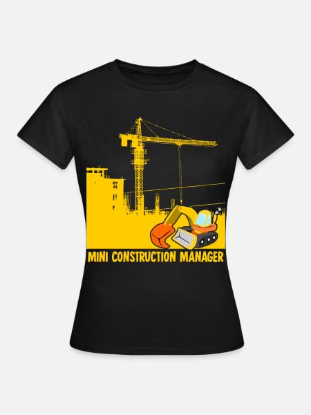 Bagger Baustelle Bauleiter Baggerfahrer - Frauen T-Shirt - Schwarz