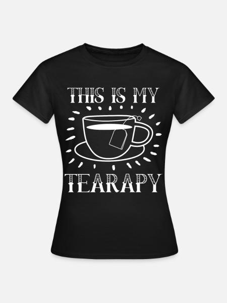 Teetrinker Teetasse Teebeutel Tee - Frauen T-Shirt - Schwarz