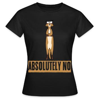 meerkat protest rejection no - Women's T-Shirt - black - Front - AI Model Female 172 dark (172cm)