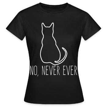 cat pas de protestation pas de rejet contre elle - T-shirt Femme - noir - Devant - AI Model Female 172 dark (172cm)