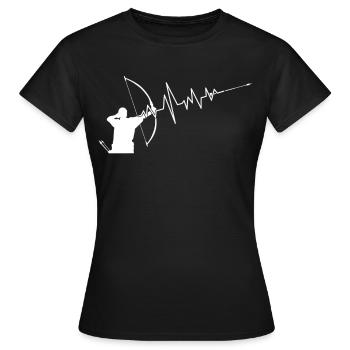 Tir à l’arc 3D ECG Tir à l’arc - T-shirt Femme - noir - Devant - AI Model Female 172 dark (172cm)