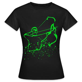 Arc à poulies tir à l’arc 3D - T-shirt Femme - noir - Devant - AI Model Female 172 dark (172cm)