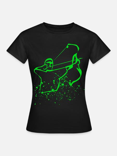 Compoundbogen 3D Bogensport - Frauen T-Shirt - Schwarz