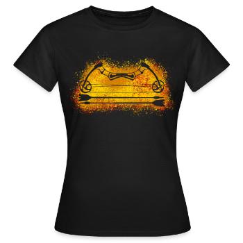 Compoundbogen Bogensport 3D Bogensport - Frauen T-Shirt - Schwarz - Vorne - AI Model Female 172 dark (172cm)