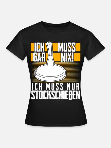 Eisstock Stockschießen Eisstockschießen - Frauen T-Shirt - Schwarz
