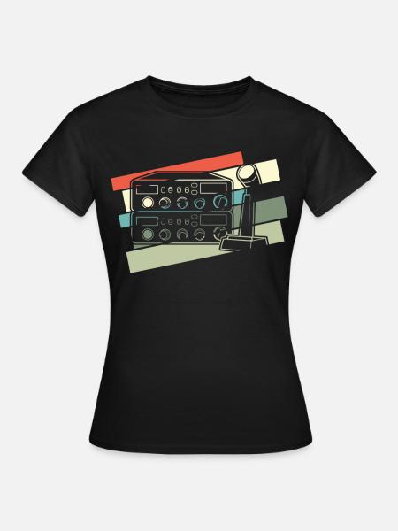Amateurfunker Retro Funkgerät - Frauen T-Shirt - Schwarz