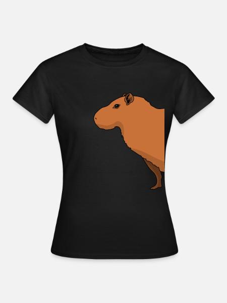 Capybara Capybaras Wasserschwein - Frauen T-Shirt - Schwarz