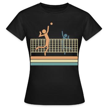 Joueur de volley-ball Volley-ball - T-shirt Femme - noir - Devant - AI Model Female 172 dark (172cm)