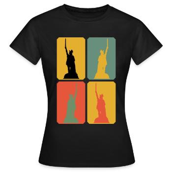 Hermann Monument Teuteburg Forest - Women's T-Shirt - black - Front - AI Model Female 172 dark (172cm)