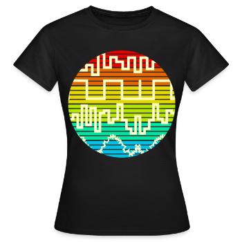 Synthétiseur Wavefroms Synthétiseurs - T-shirt Femme - noir - Devant - AI Model Female 172 dark (172cm)