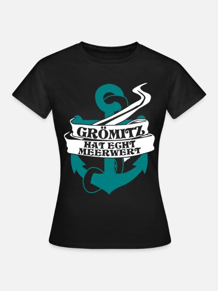 Grömitz Meerwert Ostsee - Frauen T-Shirt - Schwarz