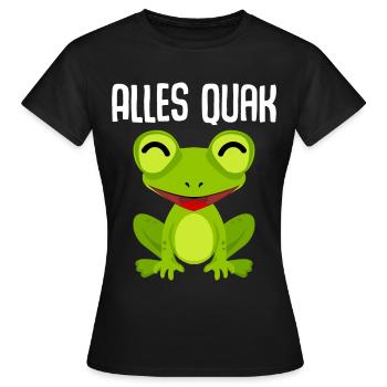 Frosch Frösche Alles Quak - Frauen T-Shirt - Schwarz - Vorne - AI Model Female 172 dark (172cm)