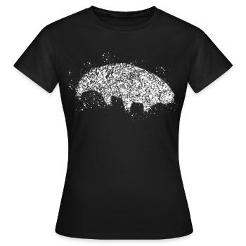 Wasserbär Bärtierchen Tardigrade - Frauen T-Shirt - Schwarz - Vorne - AI Model Female 172 dark (172cm)