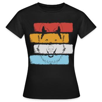 Berger Blanc Chiens de berger - T-shirt Femme - noir - Devant - AI Model Female 172 dark (172cm)