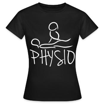 Physiothérapeute - T-shirt Femme - noir - Devant - AI Model Female 172 dark (172cm)