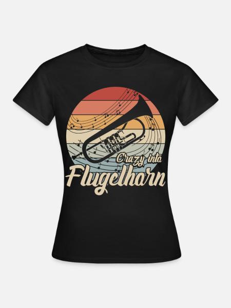 Flügelhorn Retro Flugelhorn - Frauen T-Shirt - Schwarz