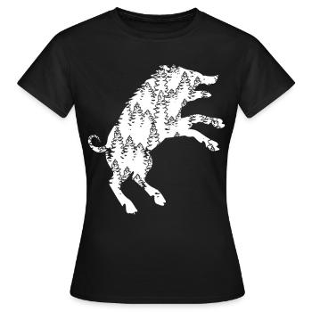 Jägerin Keiler Jagd Wildschwein Jäger - Frauen T-Shirt - Schwarz - Vorne - AI Model Female 172 dark (172cm)