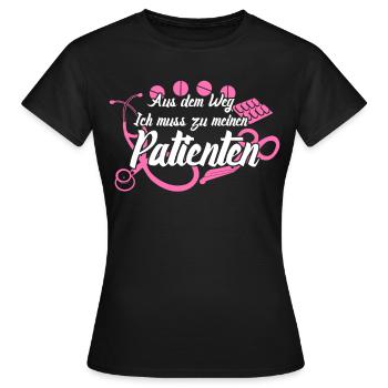 Krankenschwester Krankenpflegerin - Frauen T-Shirt - Schwarz - Vorne - AI Model Female 172 dark (172cm)