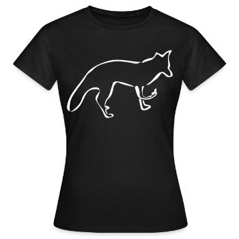 Renard Majeur Renard Renard roux - T-shirt Femme - noir - Devant - AI Model Female 172 dark (172cm)
