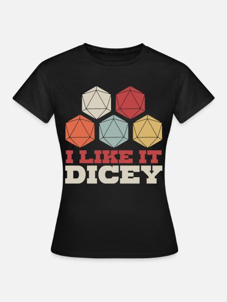 RPG D20 Würfel Tabletop Rollenspiel - Frauen T-Shirt - Schwarz