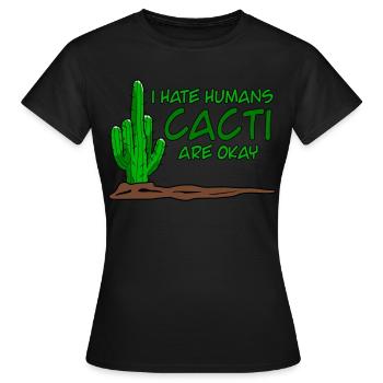 Cactus Majeur Cactus Cactus - T-shirt Femme - noir - Devant - AI Model Female 172 dark (172cm)