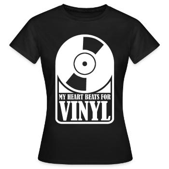 Vinyl Record Records - Women's T-Shirt - black - Front - AI Model Female 172 dark (172cm)