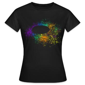 Schallplatten Plattenspieler - Frauen T-Shirt - Schwarz - Vorne - AI Model Female 172 dark (172cm)