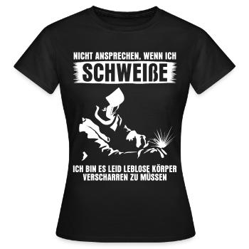 Schweißen Schweißer - Frauen T-Shirt - Schwarz - Vorne - AI Model Female 172 dark (172cm)