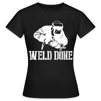 Welder weld seam welding - Women's T-Shirt - black - Front - AI Model Female 172 dark (172cm)