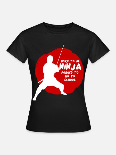 Ninja Schulkind Schule Ninjas - Frauen T-Shirt - Schwarz