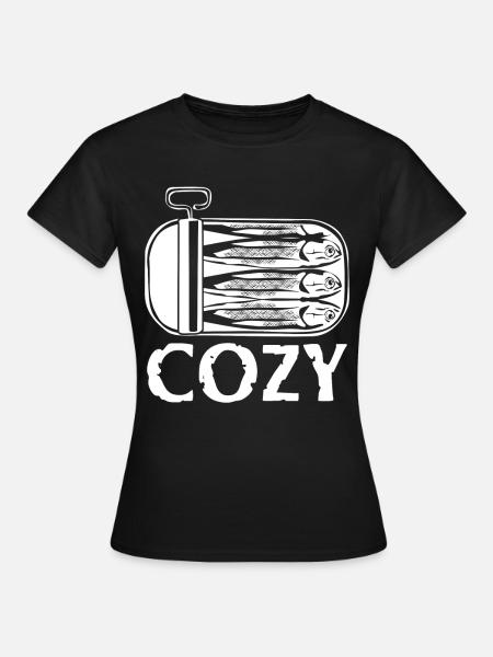 Hering Sardine Sardinen Heringe - Frauen T-Shirt - Schwarz