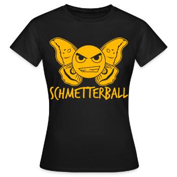 Tischtennis Schmetterball Schmetterling - Frauen T-Shirt - Schwarz - Vorne - AI Model Female 172 dark (172cm)