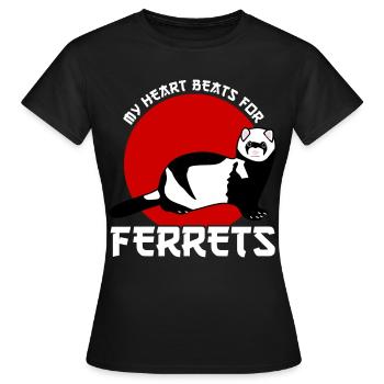Ferrets Ferret - Women's T-Shirt - black - Front - AI Model Female 172 dark (172cm)