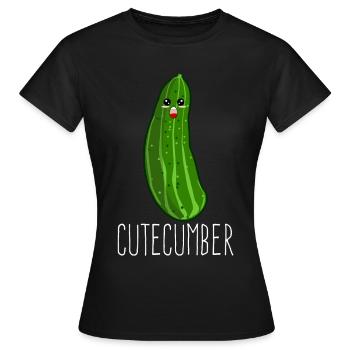 Concombre Concombre Concombre Concombre Concombre - T-shirt Femme - noir - Devant - AI Model Female 172 dark (172cm)