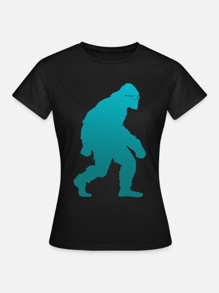 Bigfoot Sasquatch mit Sonnenbrille - Frauen T-Shirt - Schwarz