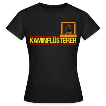 Kamin Kaminflüsterer Kaminofen Ofen - Frauen T-Shirt - Schwarz - Vorne - AI Model Female 172 dark (172cm)