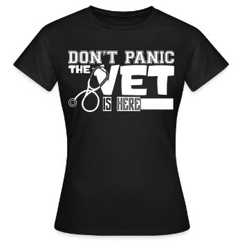Vétérinaire Vétérinaire Vétérinaire - T-shirt Femme - noir - Devant - AI Model Female 172 dark (172cm)