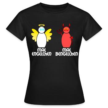 Engel Bengelchen Engelchen Bengel - Frauen T-Shirt - Schwarz - Vorne - AI Model Female 172 dark (172cm)