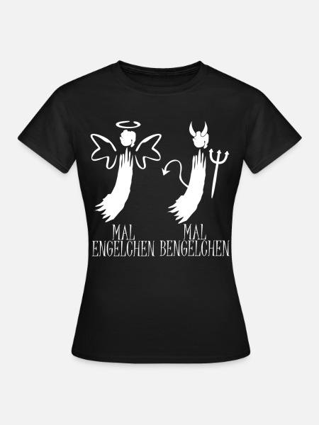 Engelchen Kostüm Bengelchen Bengel Engel - Frauen T-Shirt - Schwarz