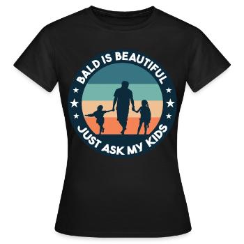 Kahl ist schön - Frauen T-Shirt - Schwarz - Vorne - AI Model Female 172 dark (172cm)