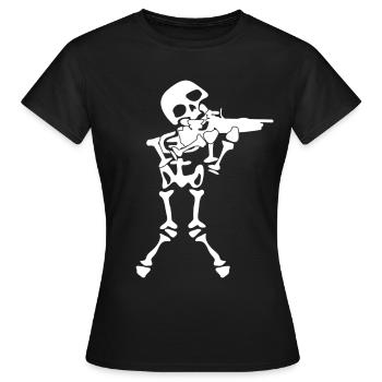 Club de tir sportif skeleton - T-shirt Femme - noir - Devant - AI Model Female 172 dark (172cm)