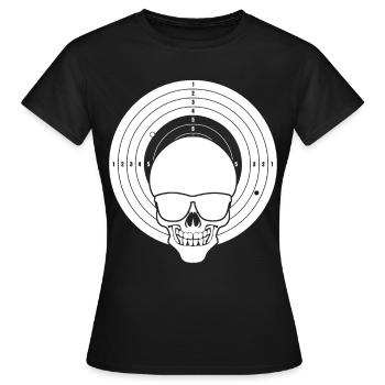 Tireur sportif Club de tir crâne - T-shirt Femme - noir - Devant - AI Model Female 172 dark (172cm)