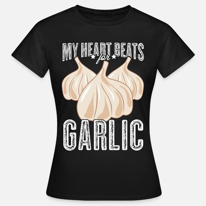 Cuisson de la gousse d’ail - T-shirt Femme - noir