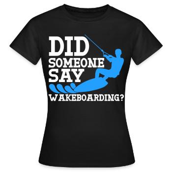 Wakeboard Wakeboarder Wakeboarding - Women's T-Shirt - black - Front - AI Model Female 172 dark (172cm)