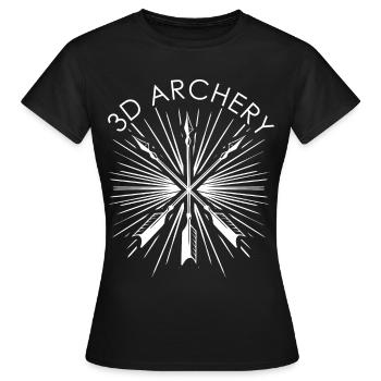 3D Tir à l’arc Archery Archer - T-shirt Femme - noir - Devant - AI Model Female 172 dark (172cm)