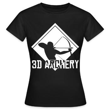 3D Archery Archer Tir à l’arc - T-shirt Femme - noir - Devant - AI Model Female 172 dark (172cm)