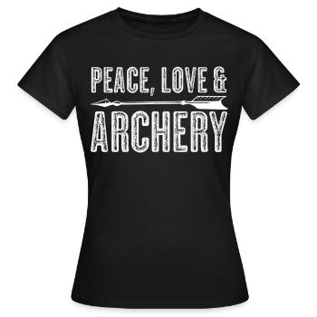 3D Tir à l’arc Flèches Tir à l’arc - T-shirt Femme - noir - Devant - AI Model Female 172 dark (172cm)